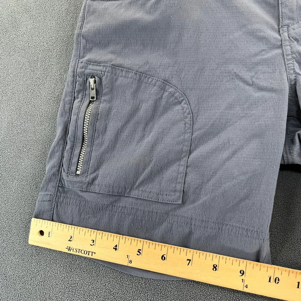Prana Zion Shorts Womens 4 Gray Hiking Cargo Ripstop Stretch Outdoor Casual
